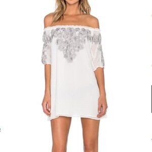 For Love & Lemons Sicily Ivory Mini Dress Women's Size X-Small XS